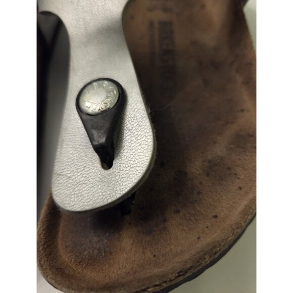 BIRKENSTOCK Youth Girls Gizeh Thong Birko-Flor Sandals Silver 30 Size US 12 12.5 - Picture 3 of 16